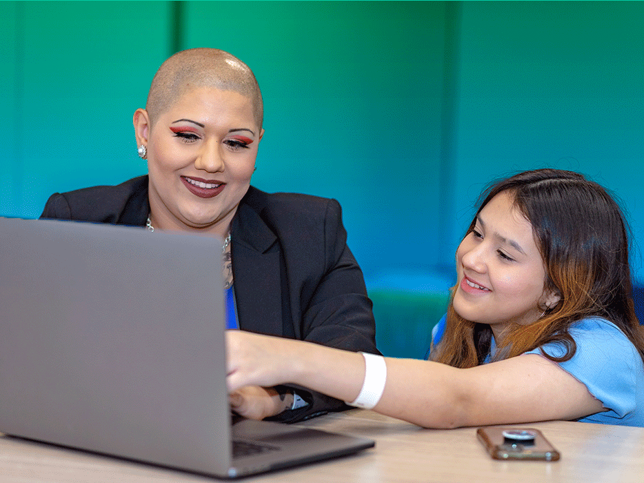 alamo colleges student with child